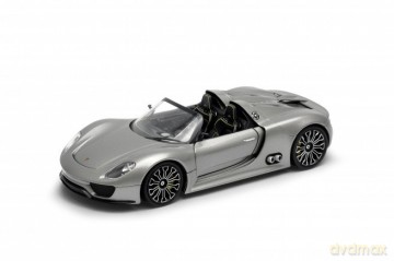 Model kolekcjonerski Porsche 918 Spyder, srebrny