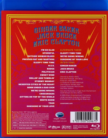 Cream: Royal Albert Hall Reunion [Blu-Ray]