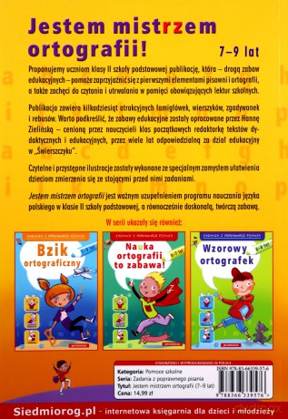 Jestem mistrzem ortografii! Zadania z poprawnego - Hanna Zielińska [KSIĄŻKA]
