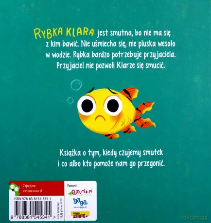 Smutek. Rybka Klara chce mieć przyjaciela - - Byra Anna Piasecka [KSIĄŻKA]