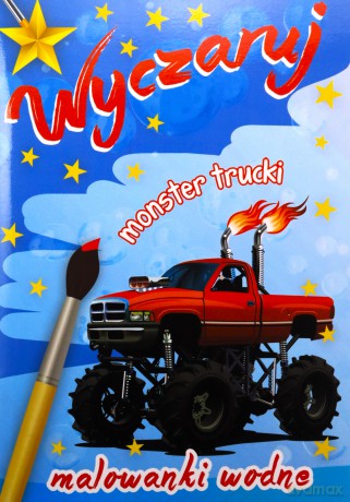Wyczaruj monster trucki. Malowanka wodna [KSIĄŻKA]