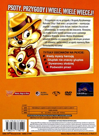 Disney Najlepsze dobranocki 1: Chip i Dale sezon 1, odc. 1-4 (booklet) [DVD]