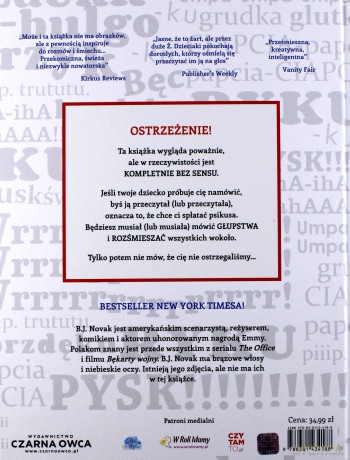 Książka bez obrazków - Benjamin Joseph Novak [KSIĄŻKA]