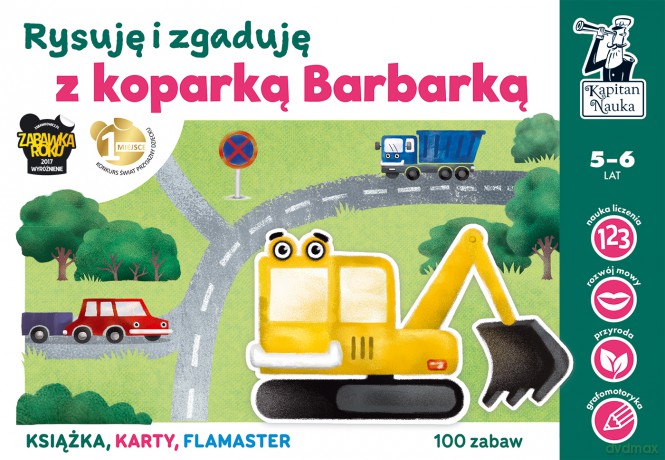 Rysuję i zgaduję z Koparką Barbarką. Kapitan Nauka - Anna Grabek, Bożena Dybowska [KSIĄŻKA]