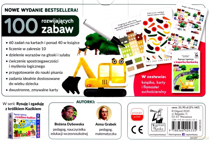 Rysuję i zgaduję z Koparką Barbarką. Kapitan Nauka - Anna Grabek, Bożena Dybowska [KSIĄŻKA]