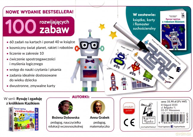 Rysuję i zgaduję z Robotem Eliotem. Kapitan Nauka - Bożena Dybowska, Anna Grabek [KSIĄŻKA]
