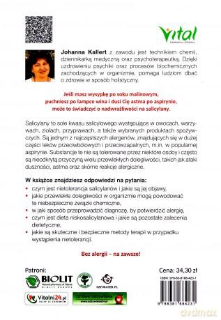 Salicylany nie dla każdego. Jak rozpoznać nietolerancję na salicylany i jak dobrać odpowiednią dietę - Johanna Kallert [KSIĄŻKA]