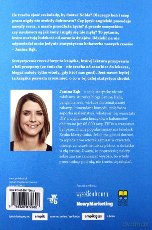 Statystycznie rzecz biorąc czyli ile trzeba zjeść czekolady żeby dostać Nobla - Janina Bąk [KSIĄŻKA]