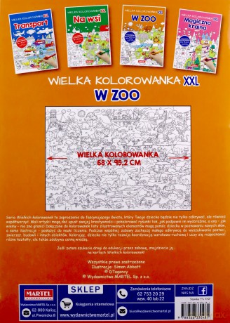 W ZOO. Wielka kolorowanka XXL [KSIĄŻKA]