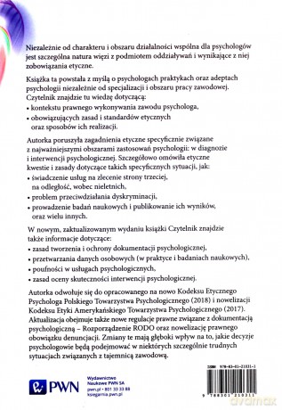 Zawód psycholog. Regulacje prawne i etyka zawodowa - Dorota Bednarek [KSIĄŻKA]