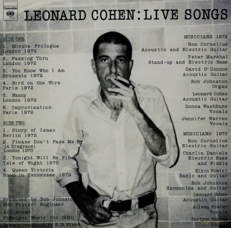 Leonard Cohen: Live Songs [Winyl]