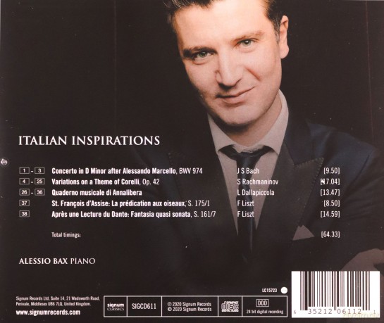 Alessio Bax: Italian Inspirations [CD]