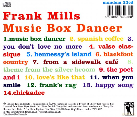 Frank Mills: Music Box Dancer [CD]