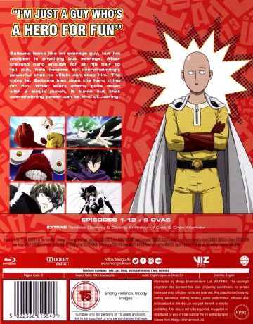 One Punch Man Collection One (Episodes 1-12 + 6 Ova) [Blu-Ray]