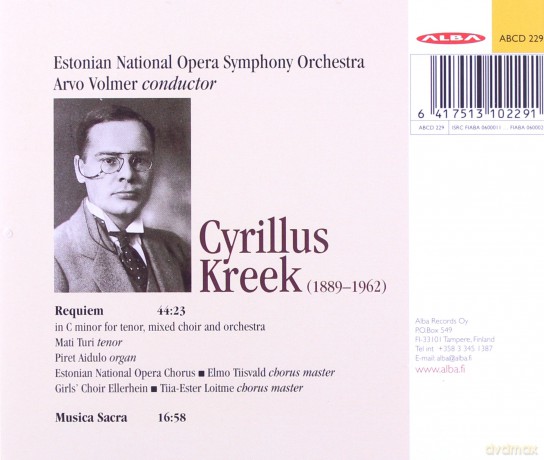Cyrillus Kreek: Requiem/Musica Sacra [CD]