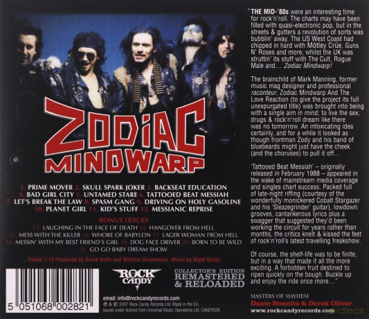 Zodiac Mindwarp: Tattooed Beat Messiah [CD]
