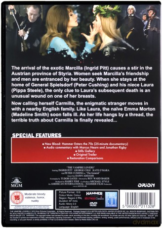 The Vampire Lovers (Wampiryczni kochankowie) [DVD]