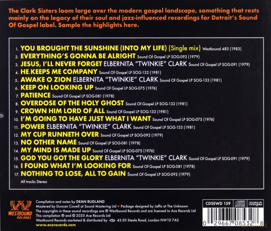 Clark Sisters: You Brought The Sunshine: The Sound Of Gospel Recordings 1976-1981 [CD]