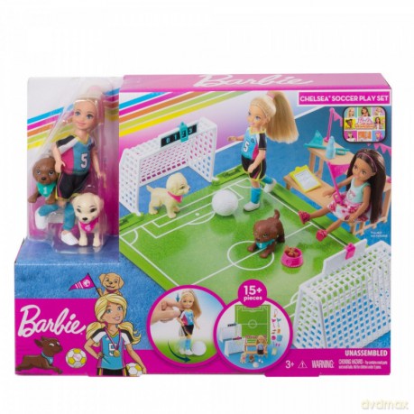 Lalka Barbie Chelsea Boisko do piłki nożnej zestaw
