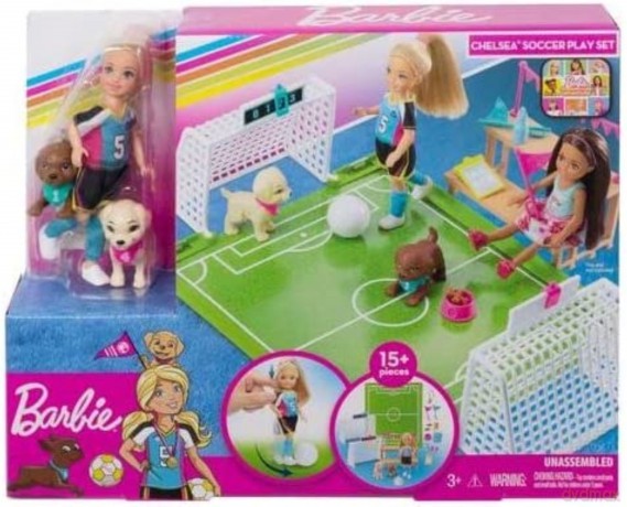Lalka Barbie Chelsea Boisko do piłki nożnej zestaw