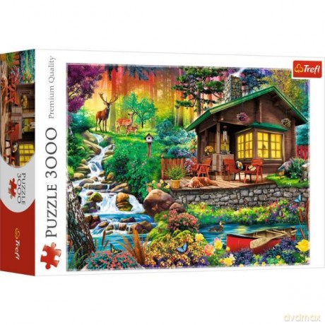 TREFL 3000 el. Chatka w lesie [PUZZLE]