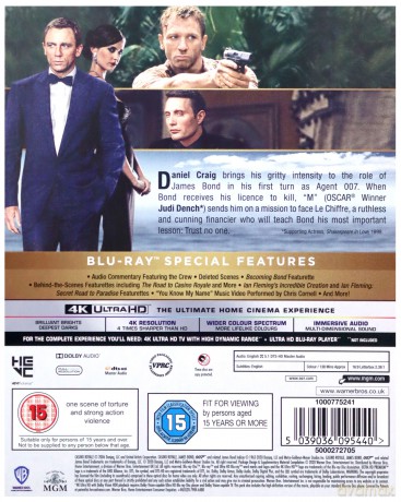 007 James Bond Casino Royale [Blu-Ray 4K]+[Blu-Ray]