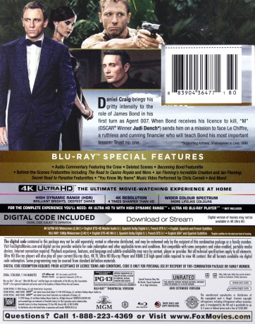007 James Bond Casino Royale [Blu-Ray 4K]+[Blu-Ray]