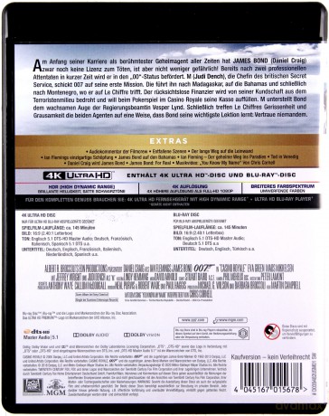 007 James Bond Casino Royale [Blu-Ray 4K]+[Blu-Ray]