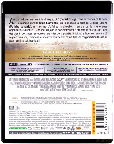 007 James Bond Quantum of Solace [Blu-Ray 4K]+[Blu-Ray]