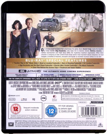 007 James Bond Quantum of Solace [Blu-Ray 4K]+[Blu-Ray]