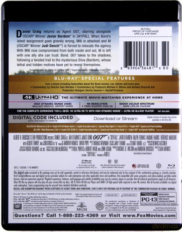007 James Bond Skyfall [Blu-Ray 4K]+[Blu-Ray]