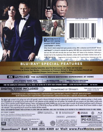 007 James Bond Skyfall [Blu-Ray 4K]+[Blu-Ray]