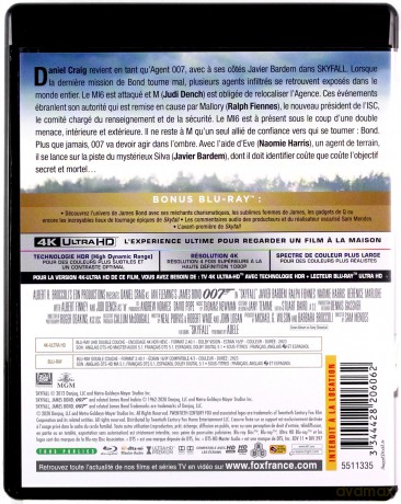 007 James Bond Skyfall [Blu-Ray 4K]+[Blu-Ray]
