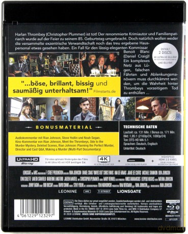 Knives Out (Na noże) [Blu-Ray 4K]+[Blu-Ray]
