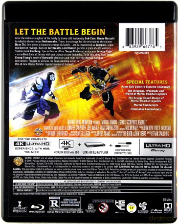 Mortal Kombat Legends: Scorpion's Revenge [Blu-Ray 4K]+[Blu-Ray]