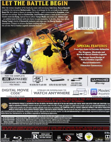 Mortal Kombat Legends: Scorpion's Revenge [Blu-Ray 4K]+[Blu-Ray]