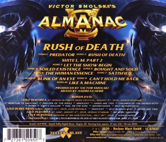 Almanac: Rush Of Death (Limited) [CD]+[DVD]