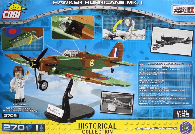 HC WWII (5709) Hawker Hurricane Mk.I 270 el. [KLOCKI]