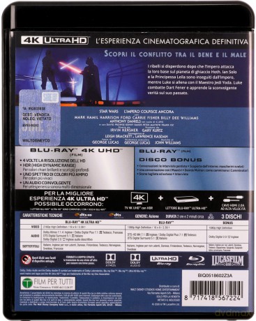Star Wars: Episode V - The Empire Strikes Back (Gwiezdne wojny: Część V - Imperium kontratakuje) [Blu-Ray 4K]+[2xBlu-Ray]