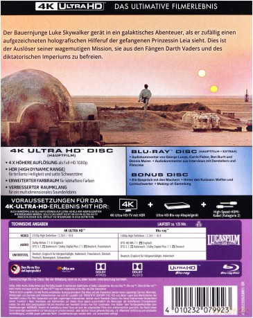 Star Wars: Episode IV - A New Hope (Gwiezdne Wojny) [Blu-Ray 4K]+[2xBlu-Ray]