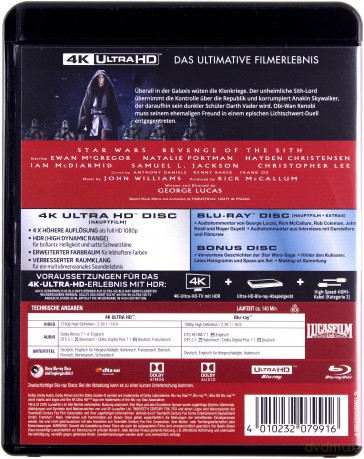 Star Wars: Episode III - Revenge of the Sith (Gwiezdne wojny: Część III - Zemsta Sithów) [Blu-Ray 4K]+[2xBlu-Ray]