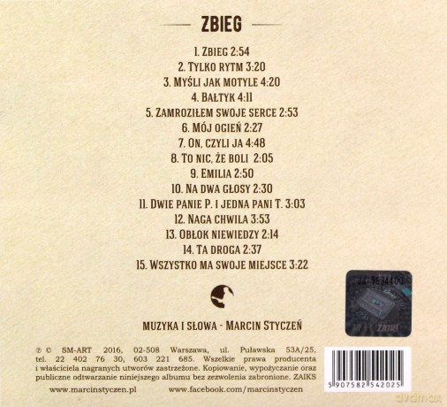 Marcin Styczeń: Zbieg [CD]