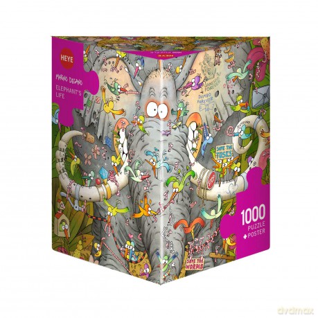 HEYE 1000 el. Życie słonia, Degano [PUZZLE]+[PLAKAT]