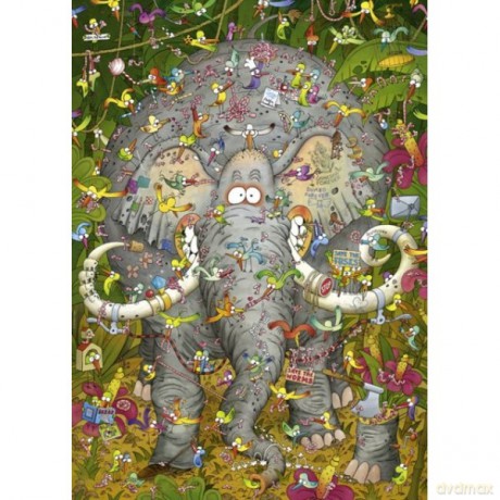 HEYE 1000 el. Życie słonia, Degano [PUZZLE]+[PLAKAT]