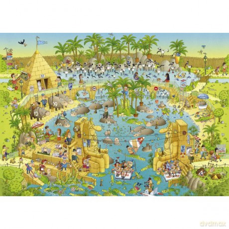 HEYE 1000 el. Funky ZOO, ZOO pod piramidami [PUZZLE]