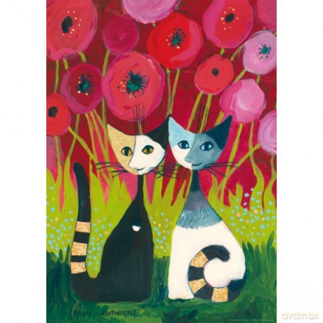 HEYE 1000 el. Szczęśliwe koty (Metalizowane), Rosina Wachtmeister [PUZZLE]