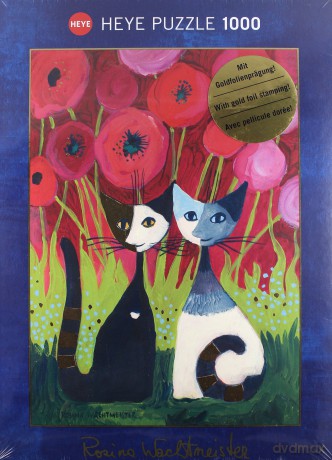 HEYE 1000 el. Szczęśliwe koty (Metalizowane), Rosina Wachtmeister [PUZZLE]