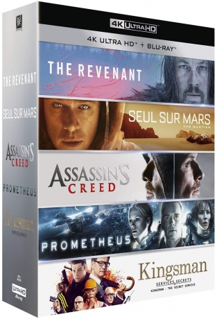Prometheus / The Revenant / Assassin's Creed / Kingsman: The Secret Service / The Martian (Limited) [BOX] [5xBlu-Ray 4K]+[5xBlu-Ray]