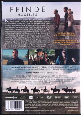Hostiles film [DVD]