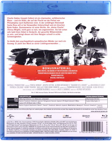 Shadow of a Doubt (Cień wątpliwości) [Blu-Ray]